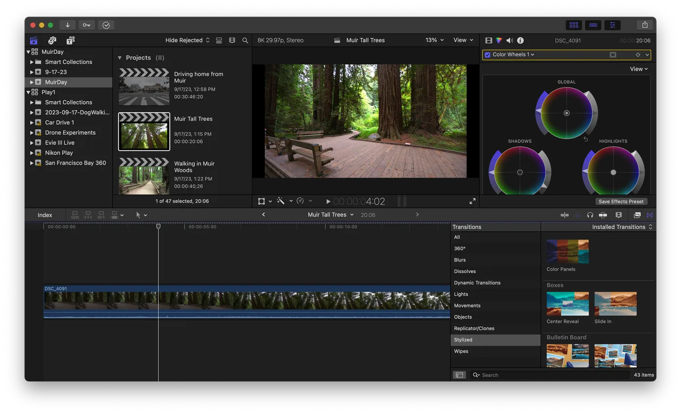 Screenshot of Final Cut Pro