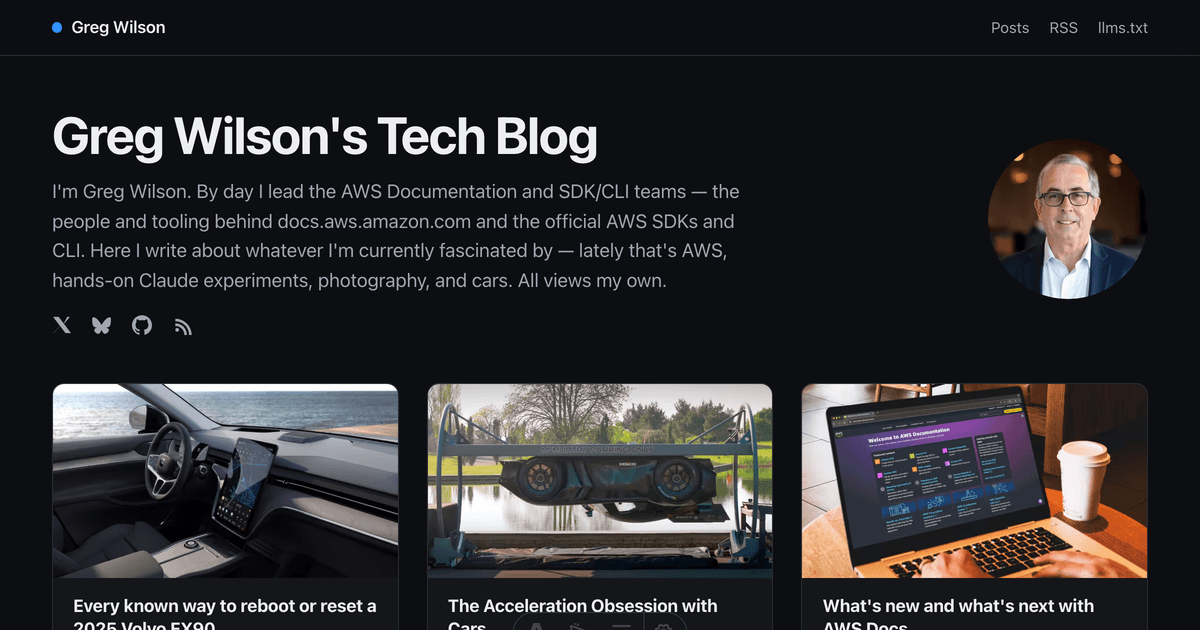 Greg Wilson's Tech Blog preview